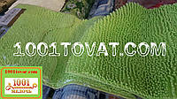 Набор из 3-х ковриков из микрофибры "Макароны или дреды" 80х50 см., 90х60 см. и 37х50 см., салатный цвет