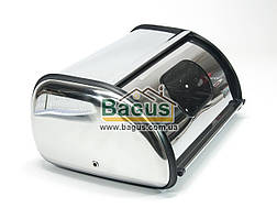 Хлібниця з неіржавкої сталі 35 см (колір — чорний) Rainbow MR-1675-11