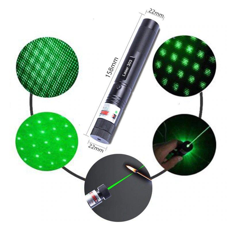 Лазерна указка Green Laser YL-303 до 10000 м, Зелена/Акумуляторний лазер зелений