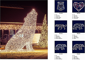 Світлодіодні 3D Фігури мотиви розтяжки на замовлення