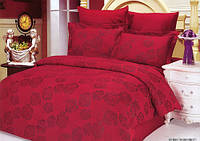 Комплект жаккардового постельного белья Le vele Bennu Burgundy жаккардовый 220-200 см бордовый