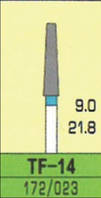 Стоматологический бор TF-14 синий конус с плоским кончиком, Sharp
