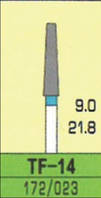 Стоматологічний бор TF-14 синій конус із плоским кінчиком, Sharp