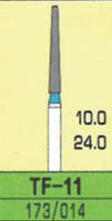 Бор TF-11 синій конусоподібний із плоским кінчиком Sharp