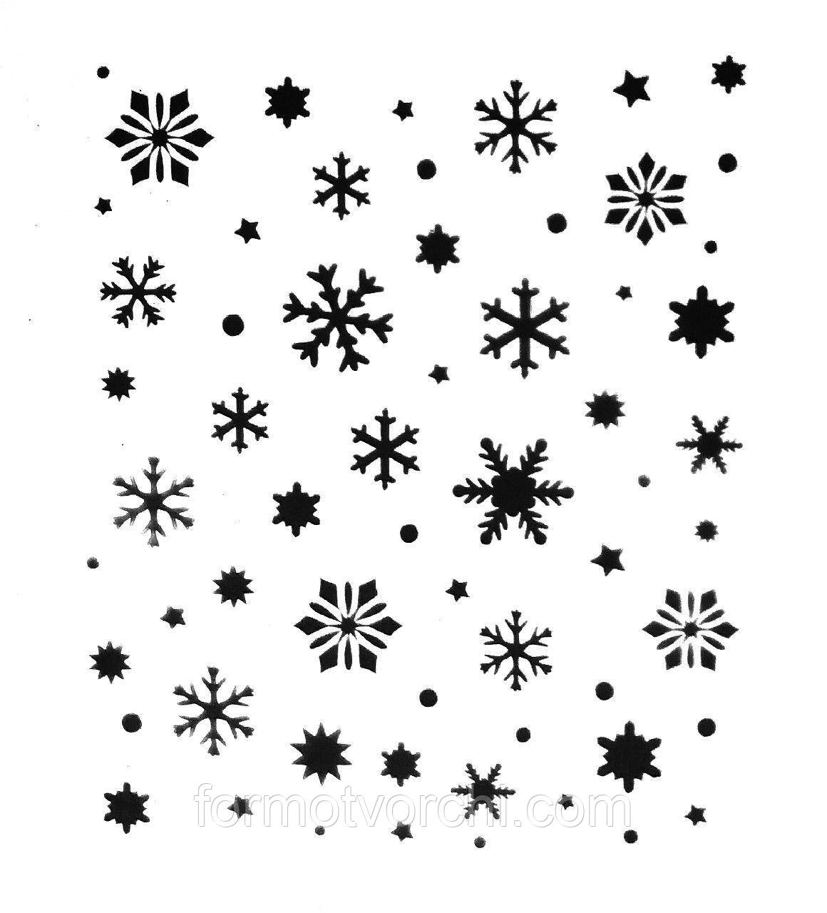 Трафарет 0016 "Фоновий сніжинки-2"