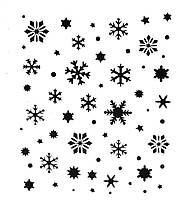 Трафарет 0016 "Фоновий сніжинки-2"