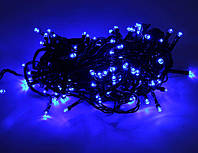 Внутренняя Гирлянда светодиодная нить 25м, 500 led черный провод - цвет синий