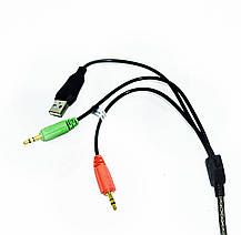 Навушники ігрові з мікрофоном G2 з підсвічуванням USB+jack 3.5, фото 2