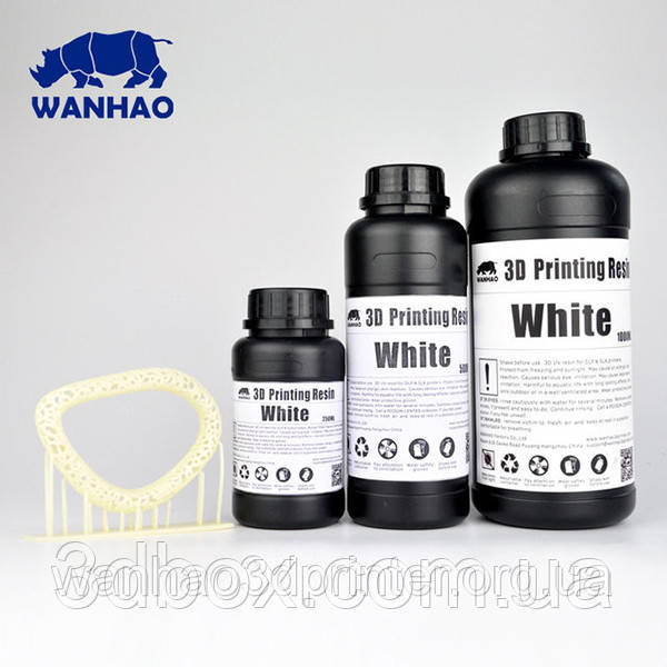 ФОТОПОЛІМЕР БІЛИЙ WANHAO UV 405NM ДЛЯ DPL/SLA/LCD ПРИНТЕРА WANHAO DUPLICATOR 7 0.5 л і 1 л