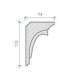 Карниз з гіпсу к-234 һ113х74 мм., фото 2