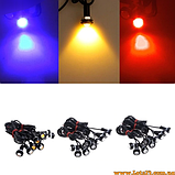 Орлинне око 3W — врізні LED лінзи 18 мм ДХО DRL Жовтий, фото 4