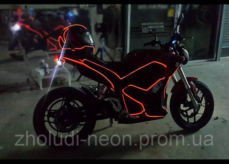 Подсветкамото мотоцикла гибким неоном. Есть 10 цветов неона. - фото 1 - id-p810596895