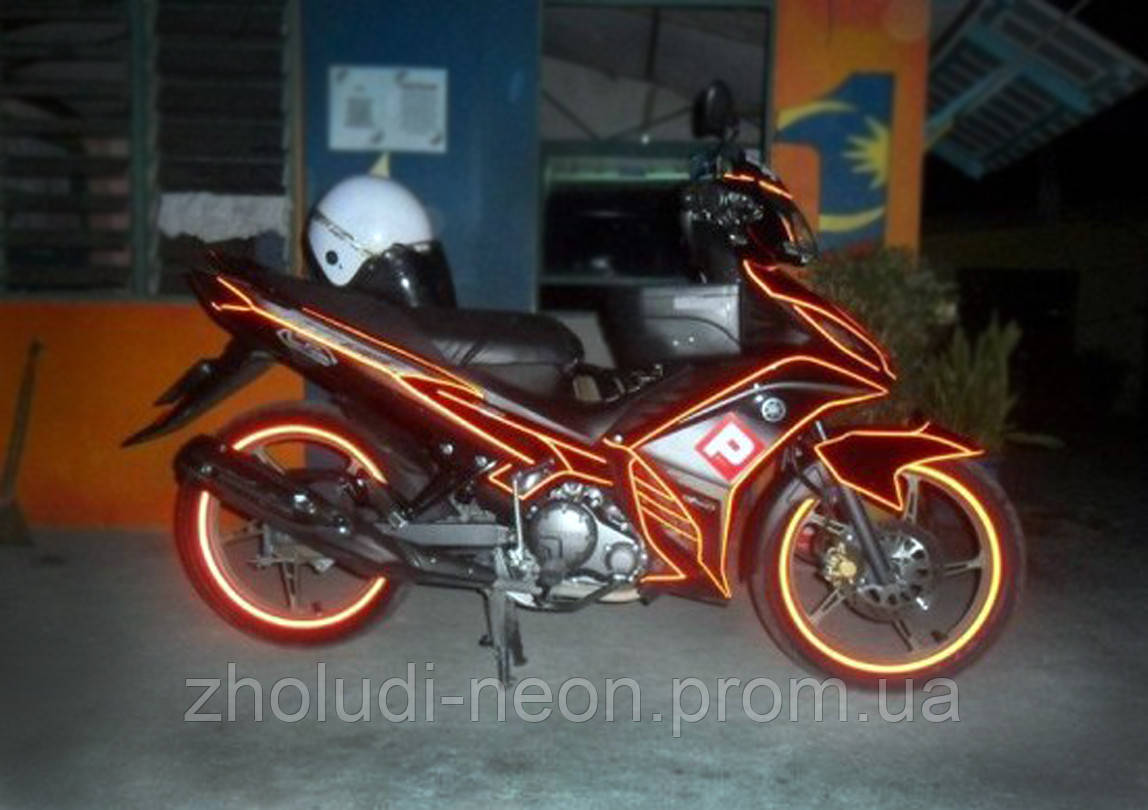 Подсветкамото мотоцикла гибким неоном. Есть 10 цветов неона. - фото 9 - id-p810596895