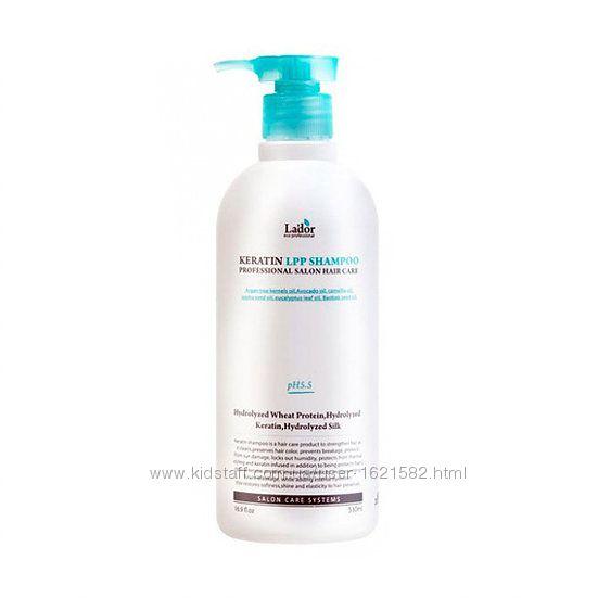 Профессиональный кератиновый органический шампунь Lador Keratin LPP 530ml