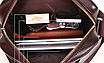 Чоловіча сумка з натуральної шкіри барсетка Polo Feidika Коричневий, фото 5