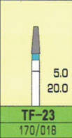 Стоматологический бор TF-23 синий конус с плоским кончиком, Sharp