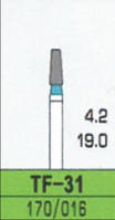 Стоматологический бор TF-31 синий конус с плоским кончиком, Sharp