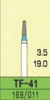 Стоматологічний бор TF-41 синій конус із плоским кінчиком, Sharp