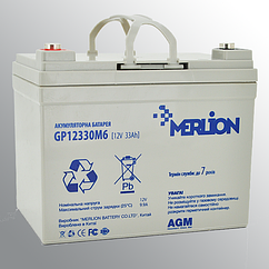 Акумулятор AGM Merlion (12В -33Ач) GP12330M6
