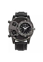Мужские брутальные наручные часы «Total» с ремешком из каучука (черный)