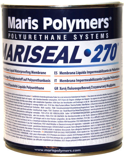 Рідка гідроізоляційна мембрана холодного нанесення Mariseal 270 25 кг (біла, сіра)