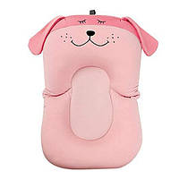 Противоскользящий детские коврик для ванной Lelunо Розовая собачка.Новорожденная купальная подушка