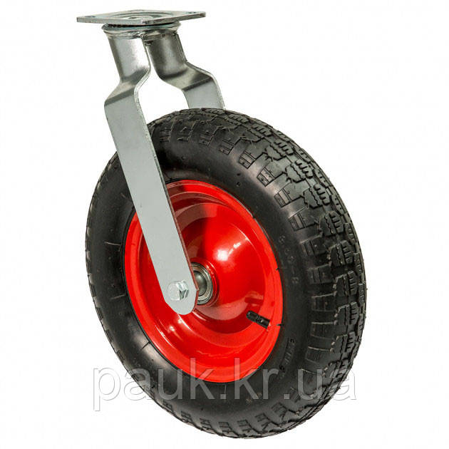 Колесо 28-360х85-B(28 "Norma High") Ø 368 мм, поворотне колесо пневматичне, пневмоколесо з кронштейном, колесо на візок