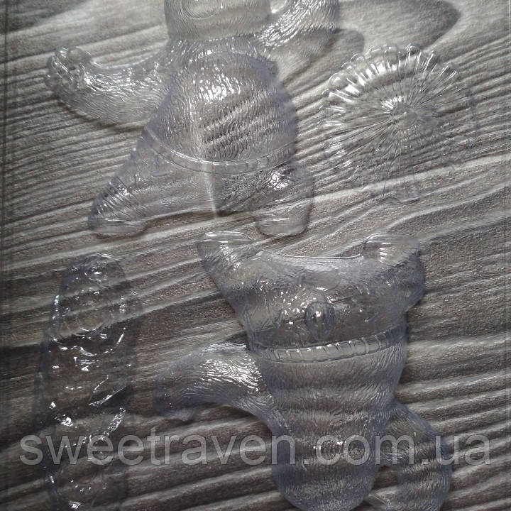 Форма пластикова 3D Панда Кунг-фу, фото 1