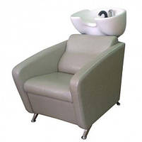 Мийка перукарня Bon кераміка біла, екокожа біла (Velmi TM)