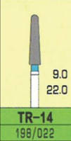 Стоматологический бор TR - 14 синий конус , Sharp