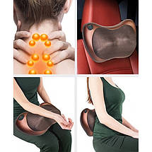 Роликовий масажер для шиї і спини Massage pillow GHM 8028, фото 2