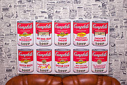Банки з супом Кемпбелл. Campbell’s Soup Cans. Едді Ворхол. Andy Warhol. 93х55 см. Картина на полотні.
