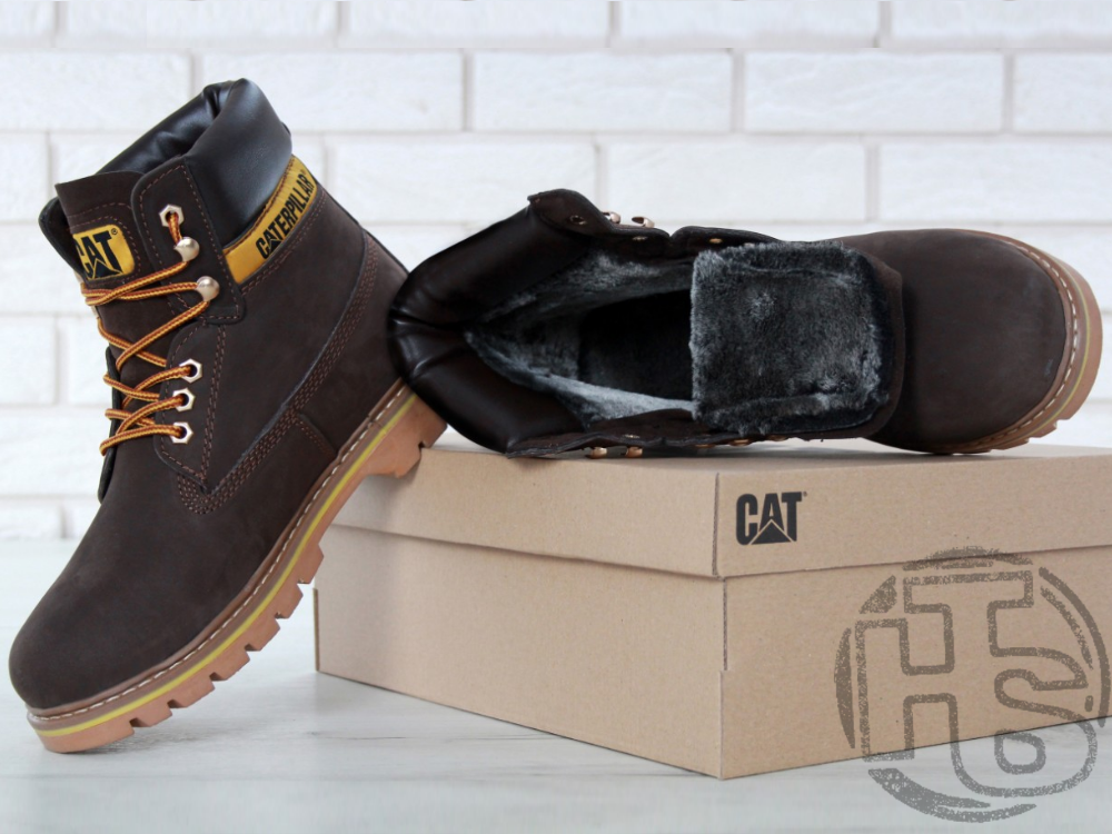 Мужские ботинки Caterpillar Colorado Boot Winter Brown (с мехом) P710652 - фото 2 - id-p810885182