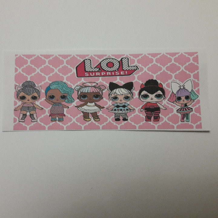 Наклейки — етикетки на дитячий сік або воду "Кульки L.O.L. (ЛОЛ) ", фото 1