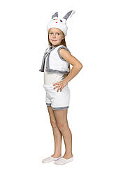 Костюм Зайчика білий з шортиками Зріст 104-116 см