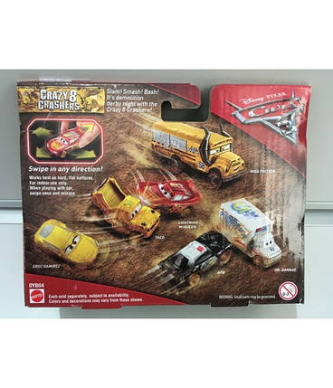 Іграшка Машинка Disney Pixar Cars 3 Crazy 8 Crashers Lightning McQueen, фото 2