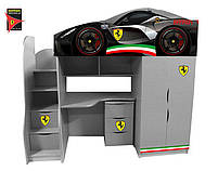 Дитяче ліжко-кімната Bed-Room No1 Lamborghini графіт, спальне місце 1700х800 мм, фото 11