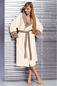 Довгий і комфортний жіночий халат з поясом  L&L Rachel