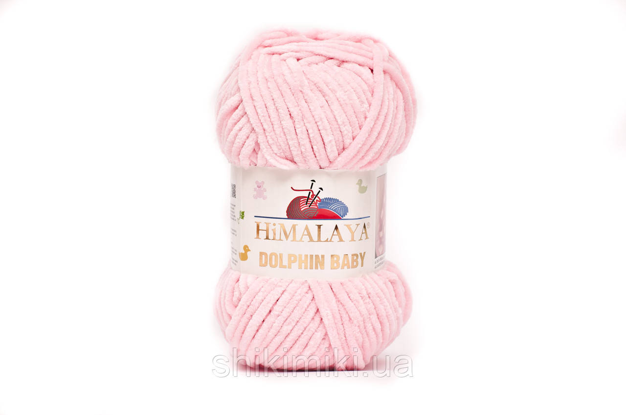 Пряжа велюрова Dolphin Baby, колір Рожевий