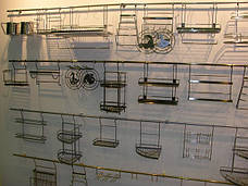 Полички на релинг хром