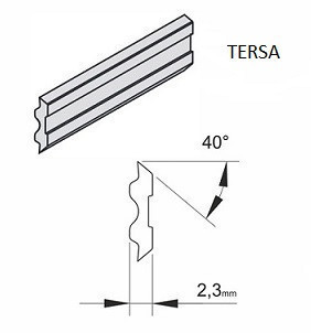 Ніж фугально строгий 170х10х2,3 Tersa system HSS Pilana (Чехія)