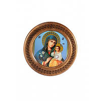 Тарелка с иконой "Божья матерь с младенцем" (20 см.)