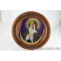 Тарелка с иконой с Ликом Божьей Матери «Остробрамская» (25 см.)