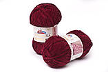 Пряжа велюрова Dolphin Baby, колір Бордо, фото 3