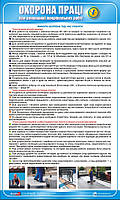 Стенд. Охорона праці при виконанні покрівельних робіт. 0,6х1,0. Пластик
