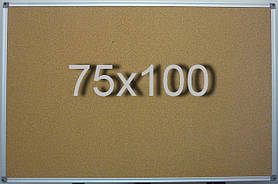 Дошка коркова 75х100 см в алюмінієвій рамі UkrBoards. Дошка коркова в алюмінієвій рамі