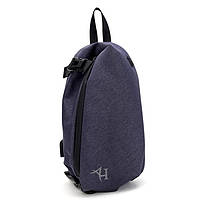 Модный небольшой однолямочный рюкзак-мешок Arctic Hunter XB00045, влагозащищённый, 6л Синий