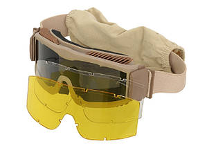 Gogle тактичні TR - coyote (для страйкболу), фото 4