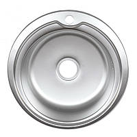 Врізна кухонна мийка з неіржавкої сталі Platinum 510 МікроДекор 0.8