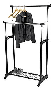 Стійка для одягу подвійна з решіткою